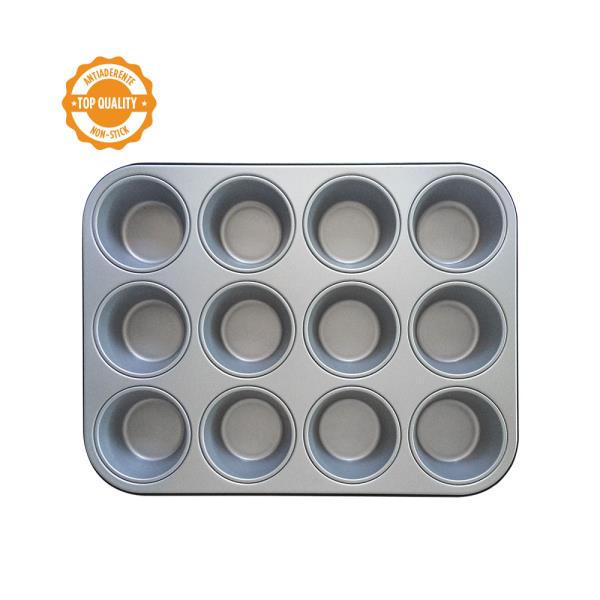 TEGLIA 12 MUFFIN DECORA IN ACCIAO ANTIADERENTE 5 TEGLIA 12 MUFFIN DECORA IN ACCIAO ANTIADERENTE