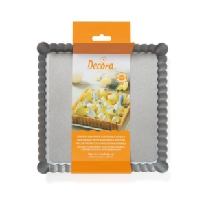 STAMPO CROSTATA QUADRATA FONDO MOBILE 21x21 cm. pz.1