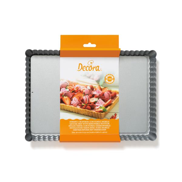 STAMPO CROSTATA FONDO MOBILE 32x22 cm. h.3.5 pz.1