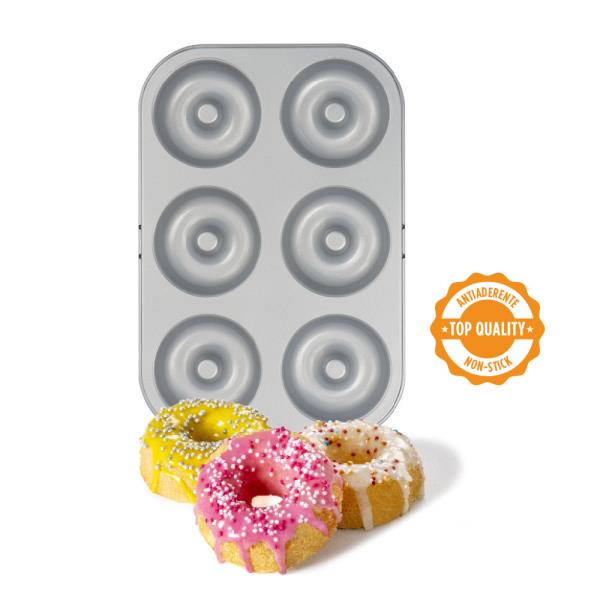 STAMPO ANTIADERENTE CIAMBELLA Ø7,5 cm. 6 CAVITA' 2 STAMPO ANTIADERENTE CIAMBELLA Ø7,5 cm. 6 CAVITA'