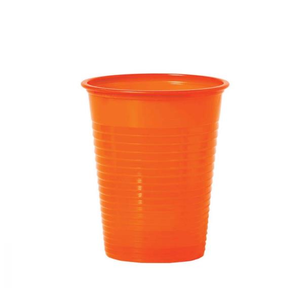 BICCHIERE PLASTICA ARANCIO PZ.50 1 BICCHIERE PLASTICA ARANCIO PZ.50
