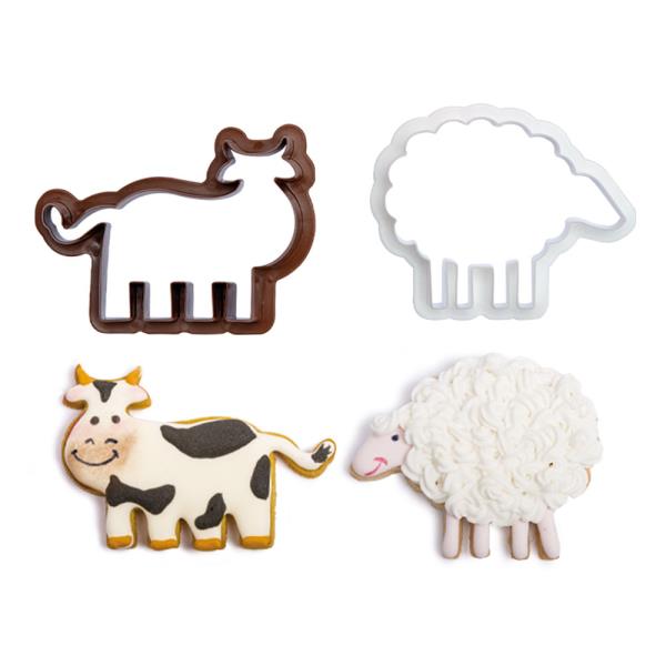 SET 4 TAGLIAPASTA IN PLASTICA ANIMALI FATTORIA GALLO MAIALE PECORA MUCCA 3 SET 4 TAGLIAPASTA IN PLASTICA ANIMALI FATTORIA GALLO MAIALE PECORA MUCCA