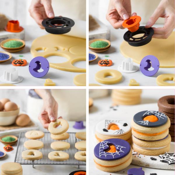 SET 4 TAGLIAPASTA IN PLASTICA PER BISCOTTI OCCHIO DI BUE HALLOWEEN 2 SET 4 TAGLIAPASTA IN PLASTICA PER BISCOTTI OCCHIO DI BUE HALLOWEEN
