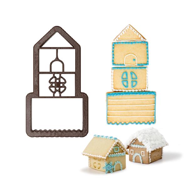 SET TAGLIAPASTA IN PLASTICA CASETTA PICCOLA 3D 2 SET TAGLIAPASTA IN PLASTICA CASETTA PICCOLA 3D