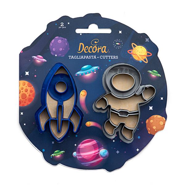 SET 2 TAGLIAPASTA SPAZIO RAZZO E ASTRONAUTA 1 SET 2 TAGLIAPASTA SPAZIO RAZZO E ASTRONAUTA