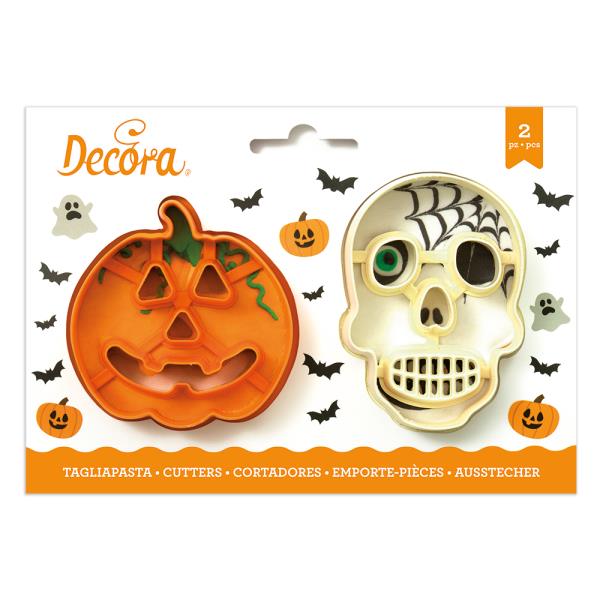 SET 2 TAGLIAPASTA IN PLASTICA TESCHIO E ZUCCA 1 SET 2 TAGLIAPASTA IN PLASTICA TESCHIO E ZUCCA