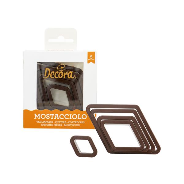 SET 5 TAGLIAPASTA IN PLASTICA MUSTACCIOLO 1 SET 5 TAGLIAPASTA IN PLASTICA MUSTACCIOLO