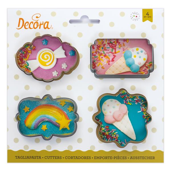 SET 4 TAGLIAPASTA MINI CORNICI IN PLASTICA 1 SET 4 TAGLIAPASTA MINI CORNICI IN PLASTICA