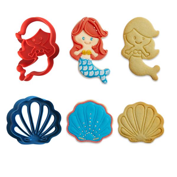 SET 2 TAGLIAPASTA IN PLASTICA SIRENA E CONCHIGLIA 2 SET 2 TAGLIAPASTA IN PLASTICA SIRENA E CONCHIGLIA