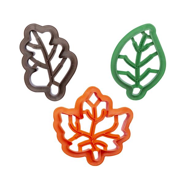 SET 3 TAGLIAPASTA IN PLASTICA FOGLIE D'AUTUNNO 3 SET 3 TAGLIAPASTA IN PLASTICA FOGLIE D'AUTUNNO