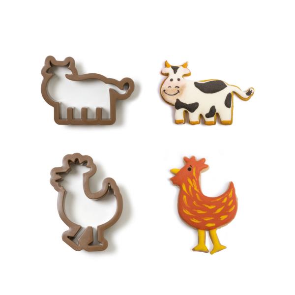 SET 2 TAGLIAPASTA MUCCA E GALLINA 2 SET 2 TAGLIAPASTA MUCCA E GALLINA