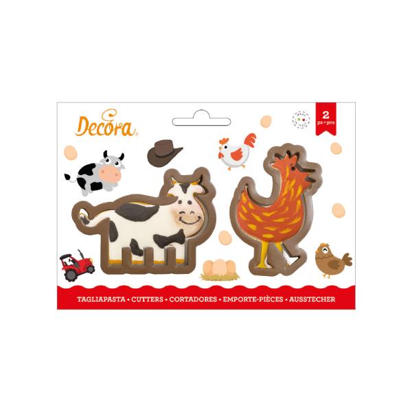 SET 2 TAGLIAPASTA MUCCA E GALLINA 1 SET 2 TAGLIAPASTA MUCCA E GALLINA