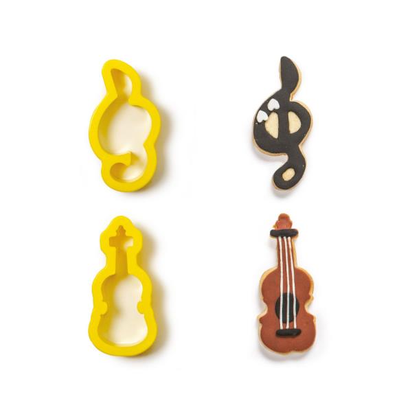 SET 2 TAGLIAPASTA MUSICA CHIAVE DI SOL E VIOLINO 2 SET 2 TAGLIAPASTA MUSICA CHIAVE DI SOL E VIOLINO