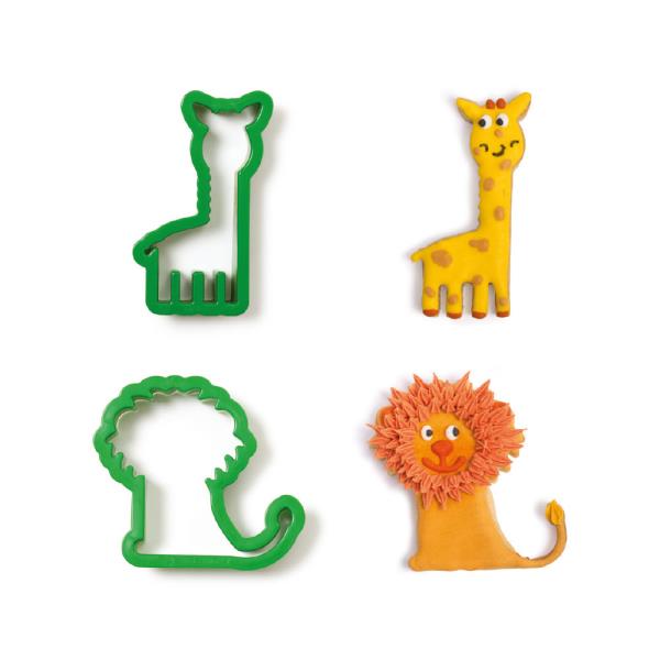 SET 2 TAGLIAPASTA IN PLASTICA GIRAFFA E LEONE 2 SET 2 TAGLIAPASTA IN PLASTICA GIRAFFA E LEONE
