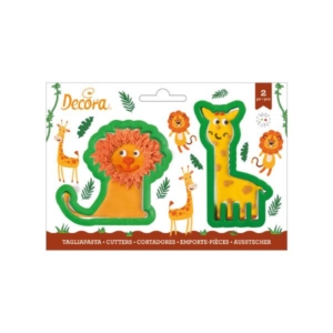 SET 2 TAGLIAPASTA IN PLASTICA GIRAFFA E LEONE