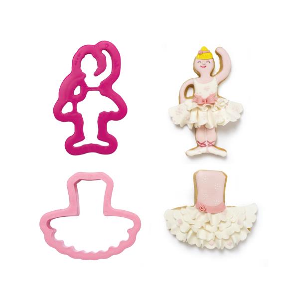 SET 2 TAGLIAPASTA IN PLASTICA BALLERINA E TUTU 2 SET 2 TAGLIAPASTA IN PLASTICA BALLERINA E TUTU