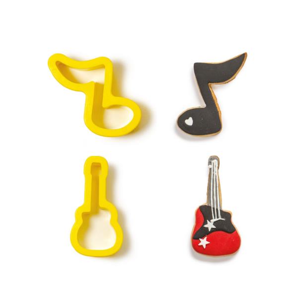 SET 2 TAGLIAPASTA NOTA MUSICALE E CHITARRA 2 SET 2 TAGLIAPASTA NOTA MUSICALE E CHITARRA