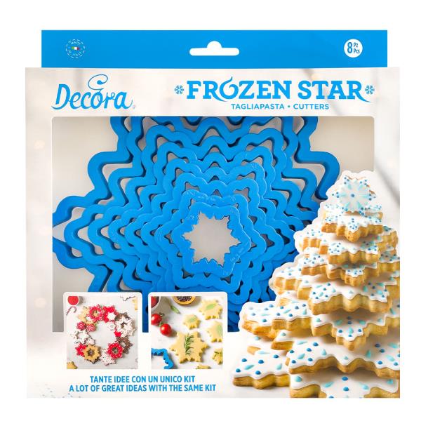 SET 8 TAGLIAPASTA ALBERO STELLA DI GHIACCIO 1 SET 8 TAGLIAPASTA ALBERO STELLA DI GHIACCIO