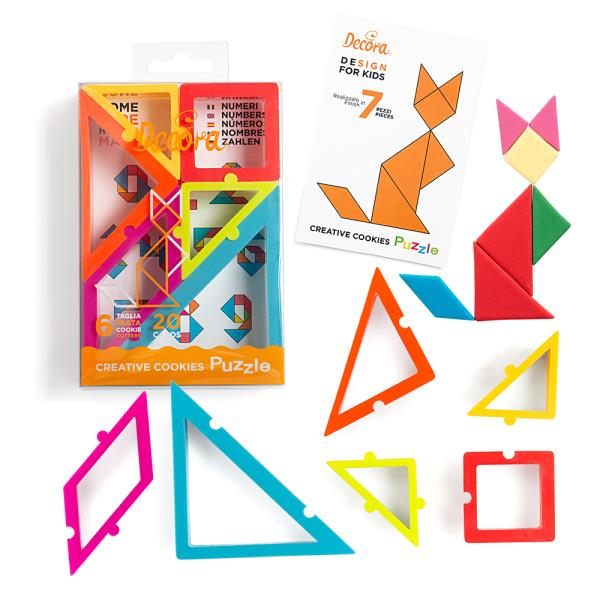 SET 6 TAGLIAPASTA IN PLASTICA CREATIVE PUZZLE 2 SET 6 TAGLIAPASTA IN PLASTICA CREATIVE PUZZLE