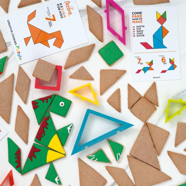 SET 6 TAGLIAPASTA IN PLASTICA CREATIVE PUZZLE 4 SET 6 TAGLIAPASTA IN PLASTICA CREATIVE PUZZLE