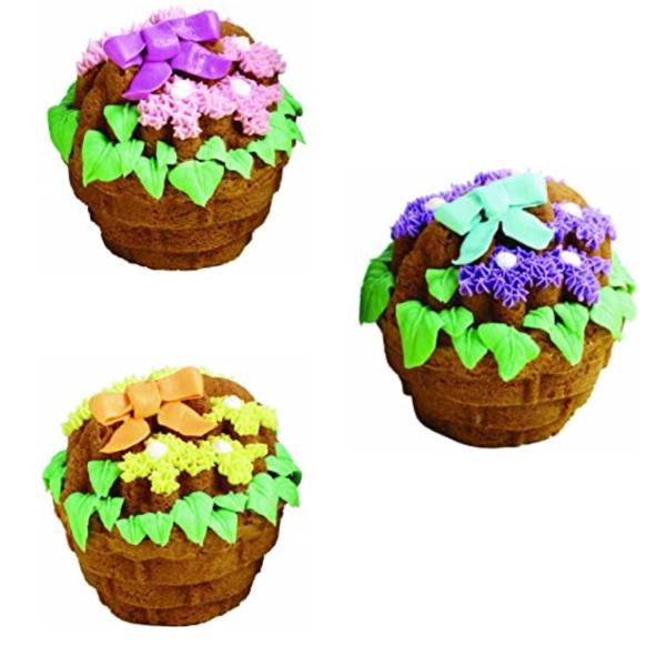 STAMPO CESTINI CON FIORI 3D 6 CAVITA' 3 STAMPO CESTINI CON FIORI 3D 6 CAVITA'