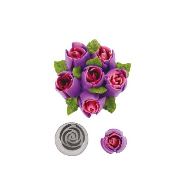 CORNETTO 3D DECORA BOCCIOLO ROSA DIRETTO