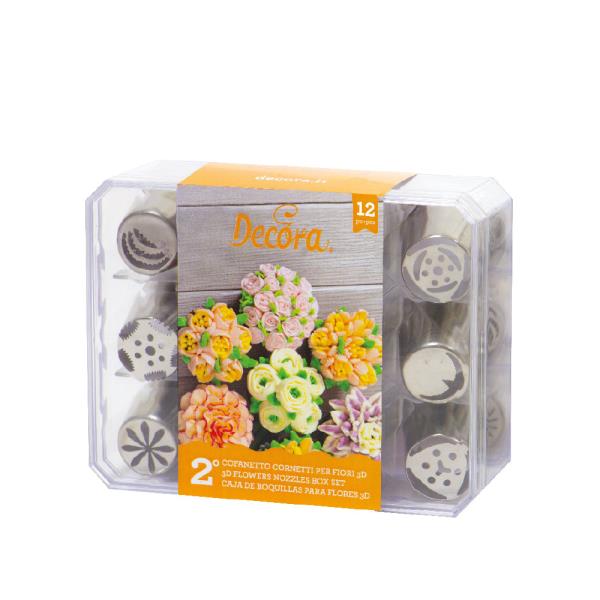 COFANETTO CORNETTI PER FIORI 3D PZ.12 1 COFANETTO CORNETTI PER FIORI 3D PZ.12