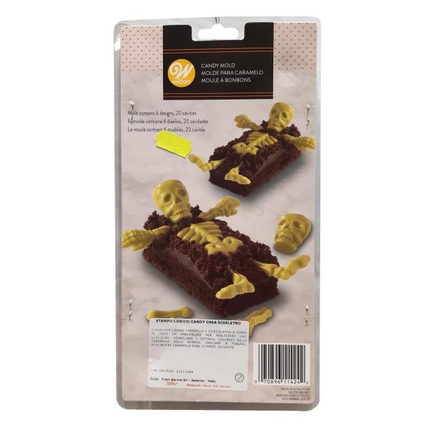 STAMPO TERMOFORMATO CIOCCOLATINI OSSA SCHELETRO 1 STAMPO TERMOFORMATO CIOCCOLATINI OSSA SCHELETRO
