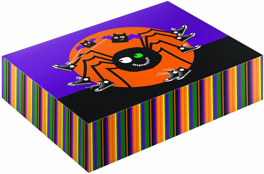 SCATOLA SERVI E PORTA DOLCI HALLOWEEN RAGNO 12 CAVITA' 1 SCATOLA SERVI E PORTA DOLCI HALLOWEEN RAGNO 12 CAVITA'