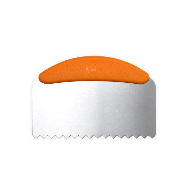 SPATOLA INOX MANICO ARANCIONE ONDULATA CM.22,5XCM.11 1 SPATOLA INOX MANICO ARANCIONE ONDULATA CM.22,5XCM.11