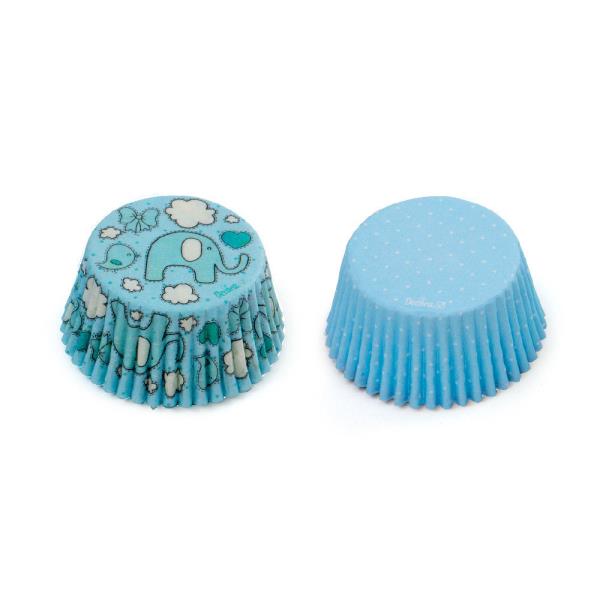 PIROTTINI MUFFIN Ø50 mm ELEFANTINO POIS BLU pz.36 2 PIROTTINI MUFFIN Ø50 mm ELEFANTINO POIS BLU pz.36