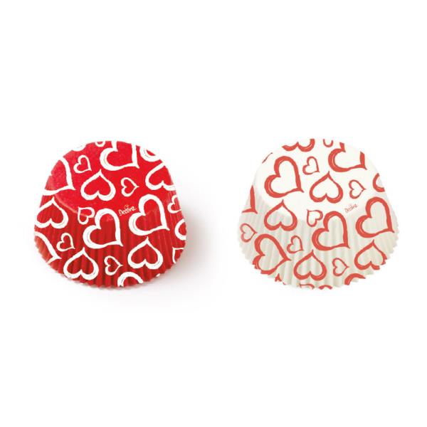 PIROTTINI MUFFIN Ø50 mm CUORI pz.36 2 PIROTTINI MUFFIN Ø50 mm CUORI pz.36