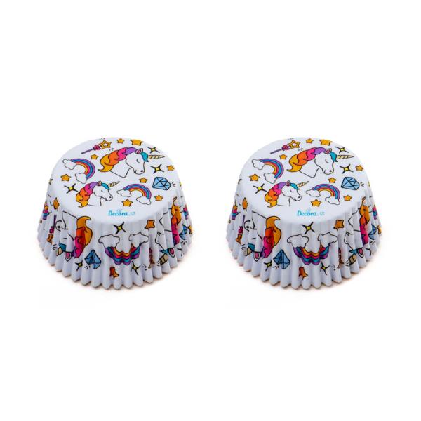 PIROTTINI MUFFIN Ø50 mm WHITE MAGIC UNICORNO pz.36 2 PIROTTINI MUFFIN Ø50 mm WHITE MAGIC UNICORNO pz.36