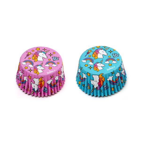 PIROTTINI MUFFIN Ø50 mm ROSA E BLU MAGIC UNICORNO pz.36 2 PIROTTINI MUFFIN Ø50 mm ROSA E BLU MAGIC UNICORNO pz.36