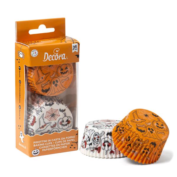 PIROTTINI MUFFIN Ø50 mm FANTASMINI E ZUCCA pz.36 1 PIROTTINI MUFFIN Ø50 mm FANTASMINI E ZUCCA pz.36