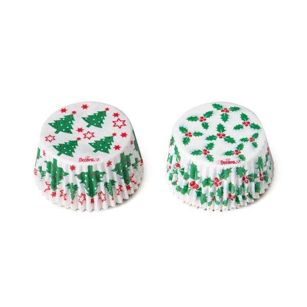 PIROTTINI MUFFIN Ø50 mm HOLLY E TREE pz.36 2 PIROTTINI MUFFIN Ø50 mm HOLLY E TREE pz.36