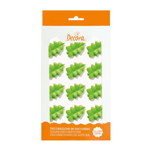DECORAZIONI IN ZUCCHERO FOGLIA VERDE SENZA GLUTINE PZ.12 1 DECORAZIONI IN ZUCCHERO FOGLIA VERDE SENZA GLUTINE PZ.12