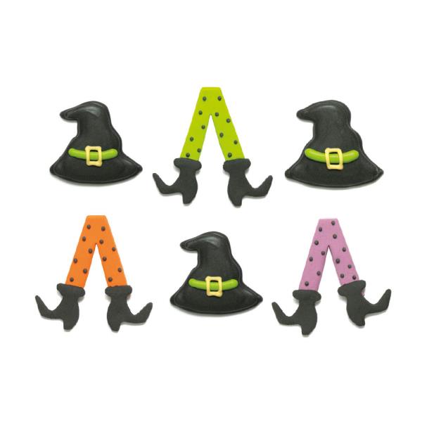 DECORAZIONI IN ZUCCHERO WITCH PZ.6 2 DECORAZIONI IN ZUCCHERO WITCH PZ.6