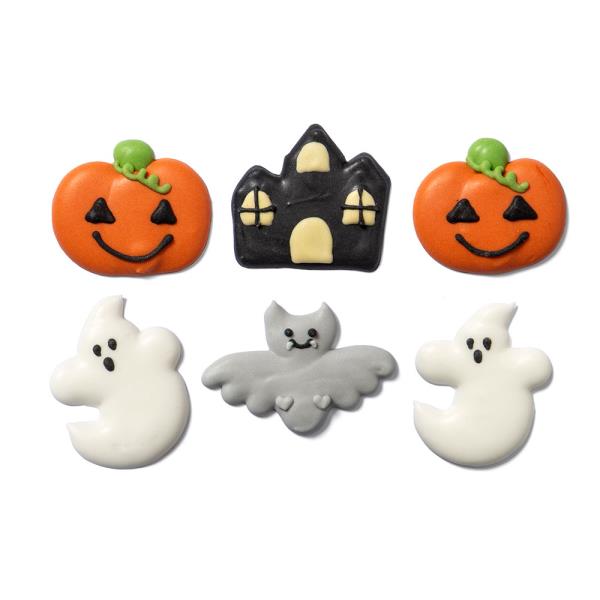 DECORAZIONI IN ZUCCHERO HALLOWEEN FANTASY SENZA GLUTINE PZ.6 4 DECORAZIONI IN ZUCCHERO HALLOWEEN FANTASY SENZA GLUTINE PZ.6