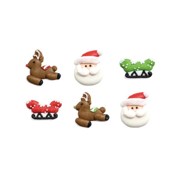 DECORAZIONI IN ZUCCHERO SANTA CLAUS SENZA GLUTINE PZ.6