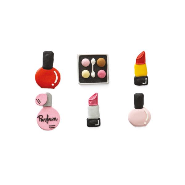 DECORAZIONI IN ZUCCHERO MAKE UP PZ.6 2 DECORAZIONI IN ZUCCHERO MAKE UP PZ.6