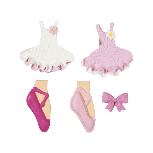 DECORAZIONI IN ZUCCHERO BALLERINA PZ.5 2 DECORAZIONI IN ZUCCHERO BALLERINA PZ.5