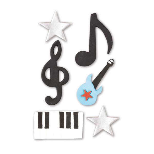 DECORAZIONI IN ZUCCHERO MUSICA PZ.6 2 DECORAZIONI IN ZUCCHERO MUSICA PZ.6