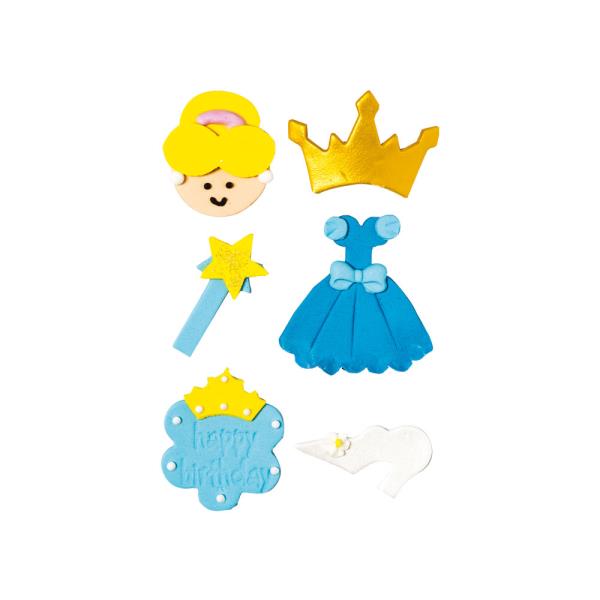 DECORAZIONI IN ZUCCHERO PRINCIPESSA TURCHESE PZ.6 2 DECORAZIONI IN ZUCCHERO PRINCIPESSA TURCHESE PZ.6