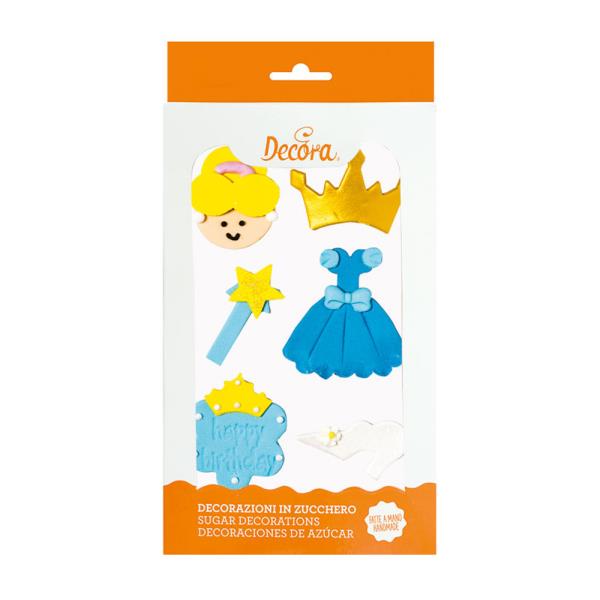 DECORAZIONI IN ZUCCHERO PRINCIPESSA TURCHESE PZ.6 1 DECORAZIONI IN ZUCCHERO PRINCIPESSA TURCHESE PZ.6
