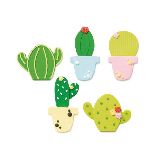 DECORAZIONI IN ZUCCHERO CACTUS PZ.5