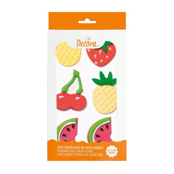 DECORAZIONI IN ZUCCHERO FRUTTI TROPICALI PZ.6 1 DECORAZIONI IN ZUCCHERO FRUTTI TROPICALI PZ.6