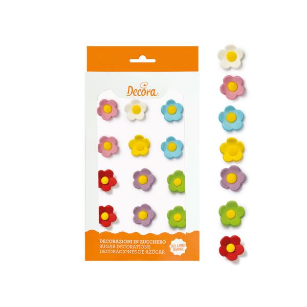 DECORAZIONI IN ZUCCHERO FIORELLINI MEDI PZ.15 1 DECORAZIONI IN ZUCCHERO FIORELLINI MEDI PZ.15