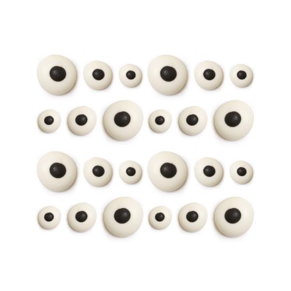 DECORAZIONI IN ZUCCHERO OCCHIETTI 3D PZ.30 3 DECORAZIONI IN ZUCCHERO OCCHIETTI 3D PZ.30