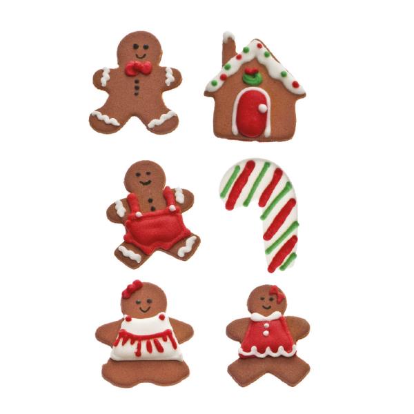 DECORAZIONI IN ZUCCHERO GINGERBREAD SENZA GLUTINE PZ.6 2 DECORAZIONI IN ZUCCHERO GINGERBREAD SENZA GLUTINE PZ.6